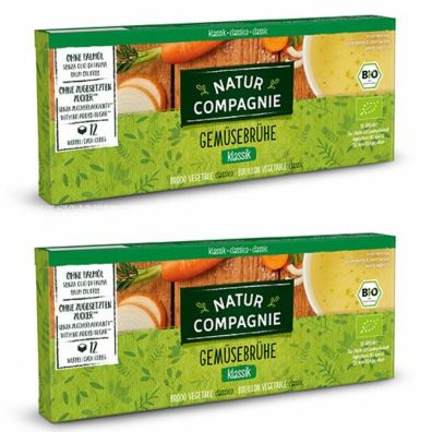 Natur Compagnie Bulion - kostki warzywne bez dodatku cukrw Zestaw 2 x 126 g Bio