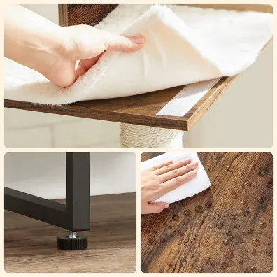 Songmics Loftowy solidny drapak dla kota 114 cm