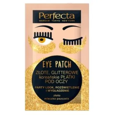 Perfecta Z�ote glitterowe korea�skie p�atki pod oczy Eye Patch 2 szt.