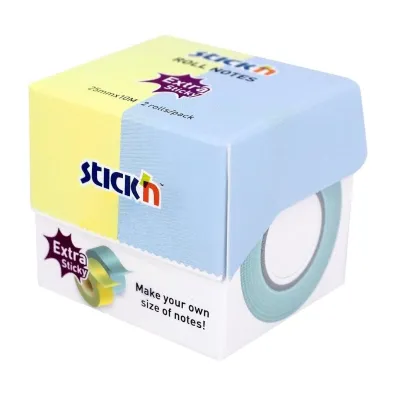 Stickn Notes samoprzylepny 2x25mmx10m ��ty-nieb. pastel