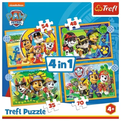 Puzzle 4w1 - Wakacyjny Psi Patroll (35+48+54+70 el.) Trefl