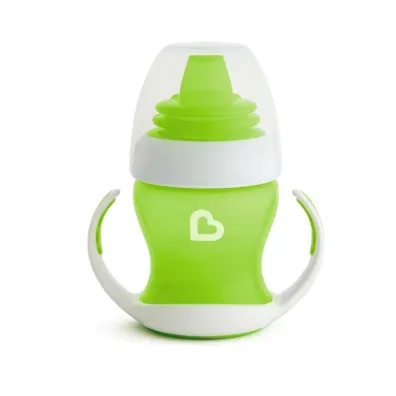 Kubek z mi�kkim ustnikiem i uchwytami Munchkin 118ml zielony
