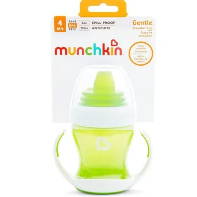 Kubek z mi�kkim ustnikiem i uchwytami Munchkin 118ml zielony