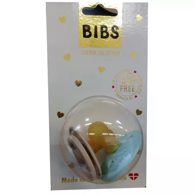 Bibs Smoczek Uspokajaj�cy kauczuk Hevea Mint&Beige S 0 m+ 2 szt.