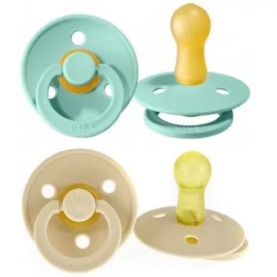 Bibs Smoczek Uspokajaj�cy kauczuk Hevea Mint&Beige S 0 m+ 2 szt.