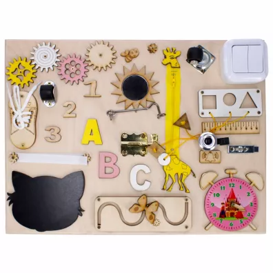 Tablica manipulacyjna drewniana 37x49 natural 07 TOYS MT07 TOYS 3Toysm