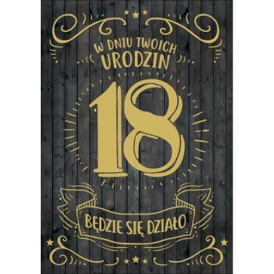 Kukartka Karnet B6 Urodziny 18 PR-102
