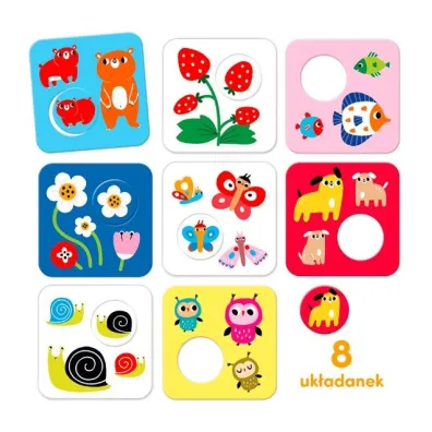 CzuCzu. Puzzle kontrastowe Tu pasuje 15 mies.+ Bright Junior Media