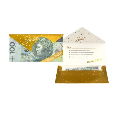 Kukartka Koperta podarunkowa KOP-034 Urodziny  banknot, kr�l