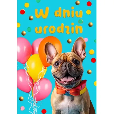 Trend Kartka okoliczno�ciowa W dniu urodzin pies