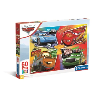 Puzzle 60 el. Maxi SuperColor. Cars Clementoni