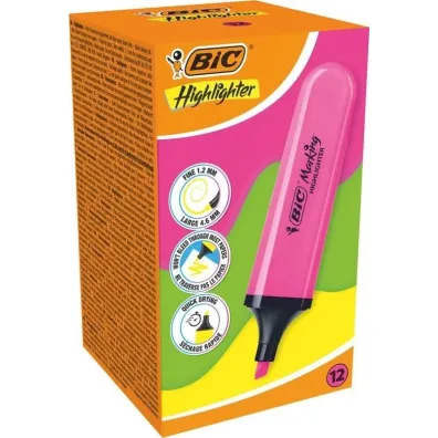 Bic Zakre�lacz Highlighter neon r�owy 12 szt.