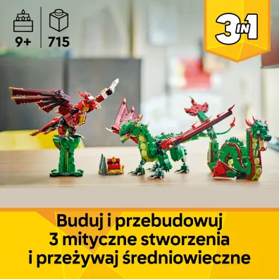 LEGO Creator 3 w 1 �redniowieczny smok 31161