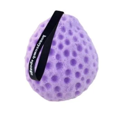 Ecarla G�bka fioletowa Plaster miodu do mycia cia�a na mokro 10 cm - delikatny peeling