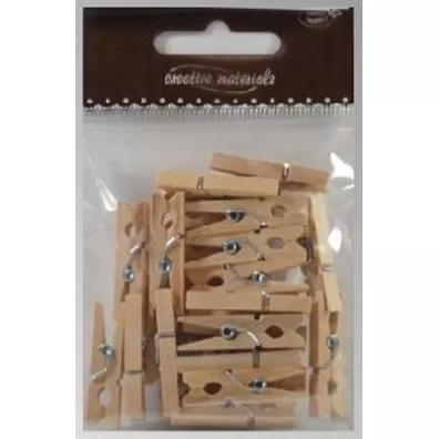Galeria Hobby Klamerki drewniane naturalne 30 mm