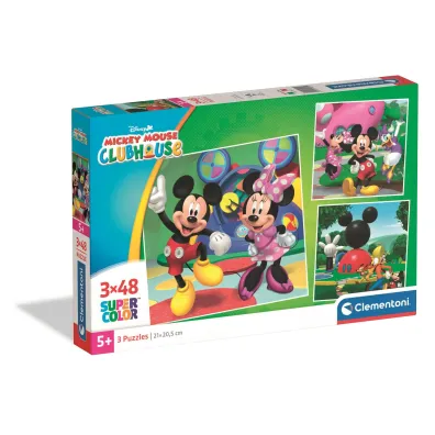 Puzzle 3x48 Super kolor Mickey Mouse Clubhouse 25005 Clementoni