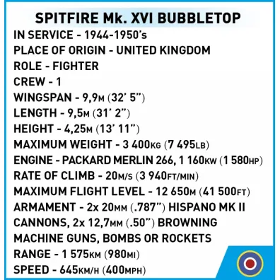Historical collection wwii HC WWII Spitfire Mk. XVI Bubbletop