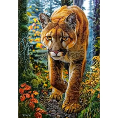 Puzzle 1500 el. Mountain Lion In The Forest Castorland