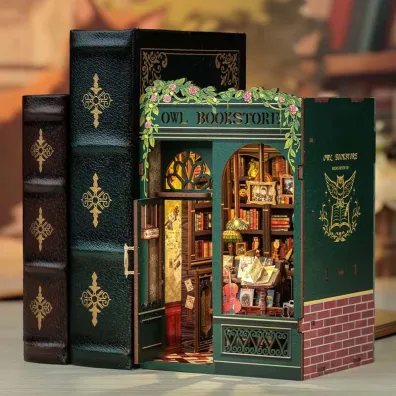 Puzzle Miniaturowy domek mini Book Nook Ksi�garnia pod sow� Habarri