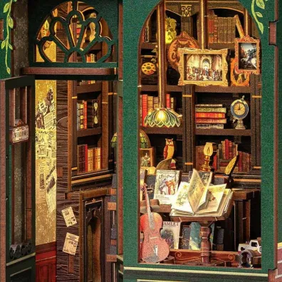 Puzzle Miniaturowy domek mini Book Nook Ksi�garnia pod sow� Habarri