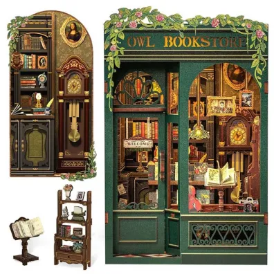 Puzzle Miniaturowy domek mini Book Nook Ksi�garnia pod sow� Habarri