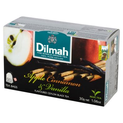 Dilmah Cejloska czarna herbata z aromatem jabka, cynamonu i wanilii Apple, Cinnamon & Vanilla 20 x 1,5 g