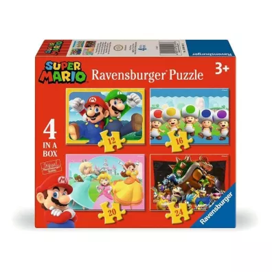 Puzzle 4w1 - Super Mario (12+16+20+24 el.) Ravensburger