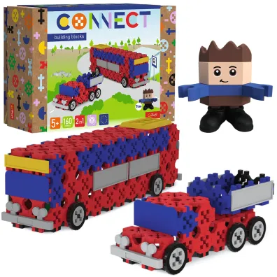 Klocki Connect - Autobus / Auto z naczep� M