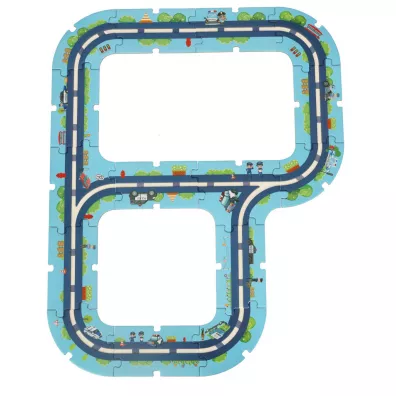Tor samochodowy puzzle policja pojazdy miasto