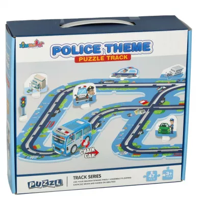 Tor samochodowy puzzle policja pojazdy miasto