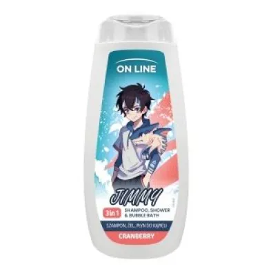 On Line Szampon, �el, p�yn do k�pieli Kids Jimmy 3w1 - Cranberry 400 ml