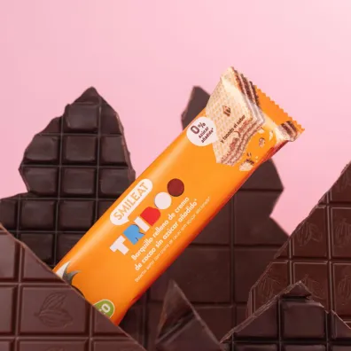 Smileat Triboo, Wafelek z nadzieniem kakaowym 30 g Bio