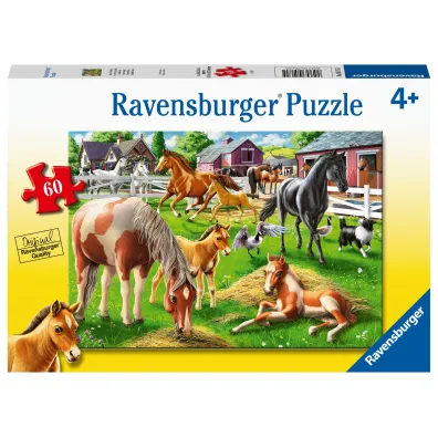 Puzzle 60 el. Szcz�liwe konie Ravensburger