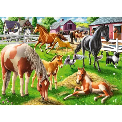 Puzzle 60 el. Szcz�liwe konie Ravensburger