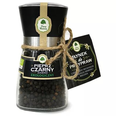 Dary Natury Pieprz czarny ziarno w m�ynku 90 g Bio