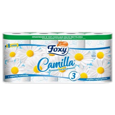 Foxy Papier toaletowy Camilla o zapachu rumianku 8 szt.