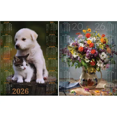 Telegraph Kalendarz 2026 plakatowy MIX (18 szt)