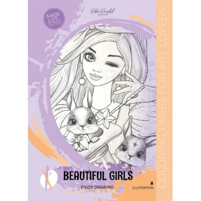 Kolorowanka A4 Beautiful Girls fioletowa