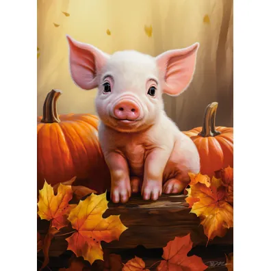 Puzzle 300 el. Cute Fall Piglet Castorland