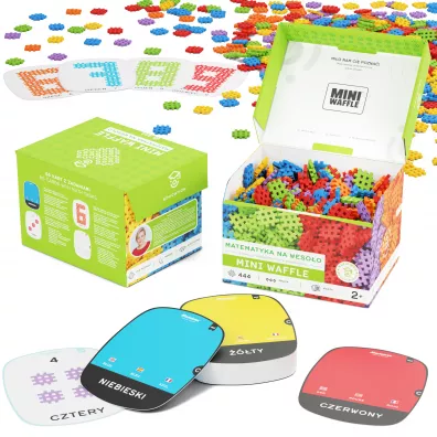 Klocki konstrukcyjne Wafle mini edu Matematyka na weso�o 444 element�w
