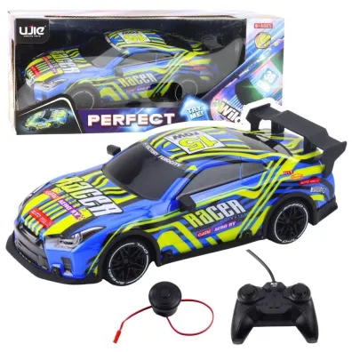 Samoch�d sportowy R/C niebieski ��ty LeanToys