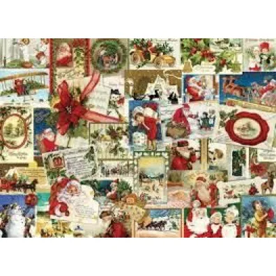 Puzzle 1000 el. Vintage Christmas Cards Eurographics