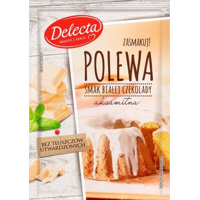 Delecta Polewa smak biaej czekolady 100 g