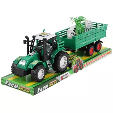 Traktor z przyczep� i zwierz�tami Trifox