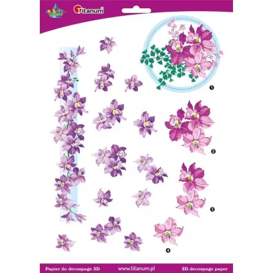 Titanum Papier do decoupage 3D Clematis