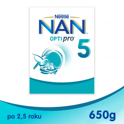 Nestle Nan Optipro 5 Junior Produkt na bazie mleka dla dzieci po 2,5. roku 650 g