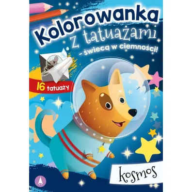 Malowanka A5  Kolorowanka z tatua�ami   �wiec� w ciemno�ci  Kosmos SKRZAT 076066 SK