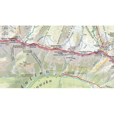 Tatry Wysokie i Bielskie Polskie i S�owackie mapa turystyczna 130 000 laminat 2026