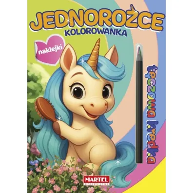 T�czowa kredka. Jednoro�ce z naklejkami