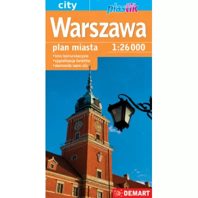 Warszawa - plan miasta - plastik mapa 1: 26 000